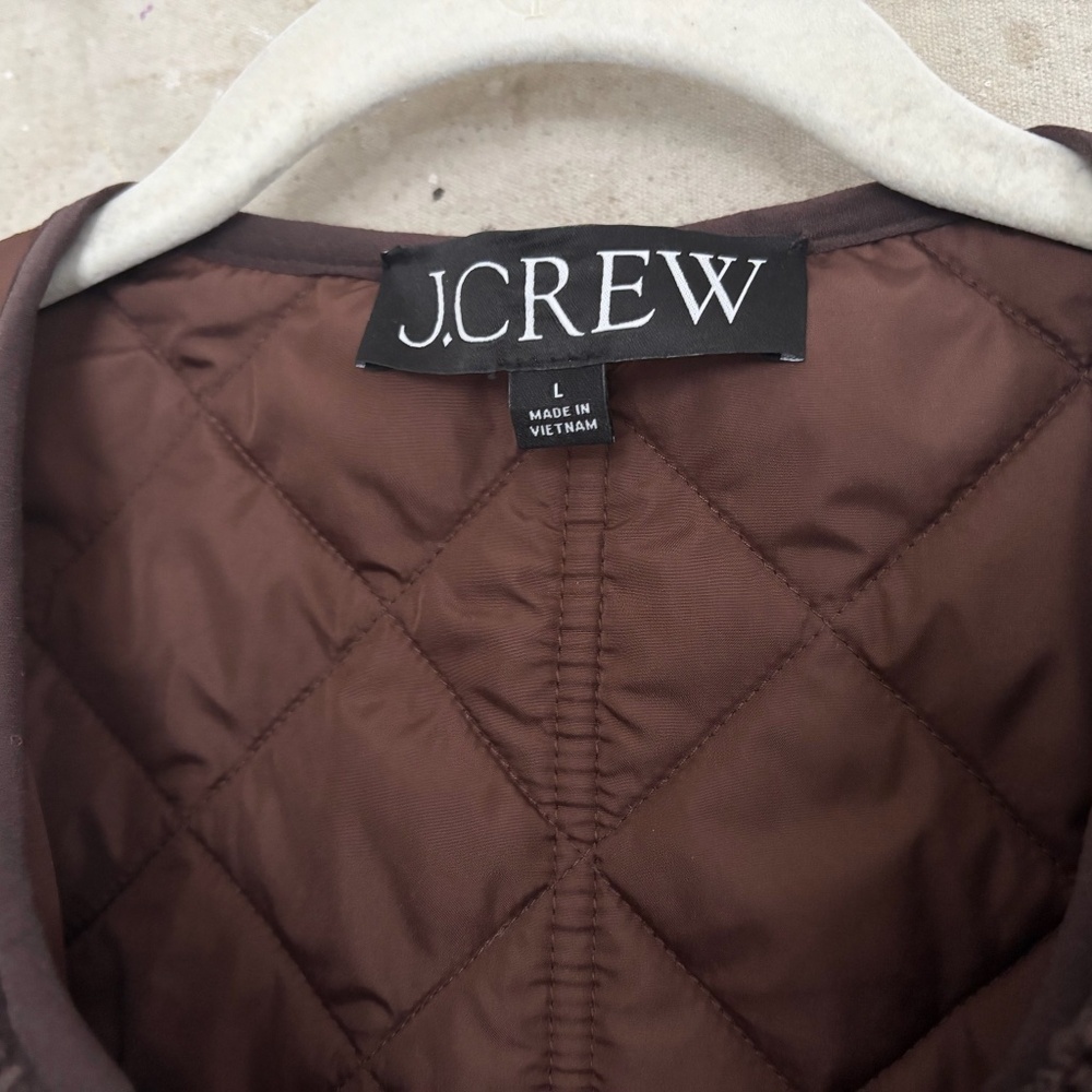 J Crew Reversible Puffer Vest with PrimaLoft Chocolate Brown - Picture 3 of 4